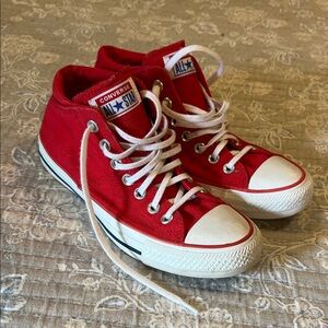 Converse All Star Red Canvas Sneakers